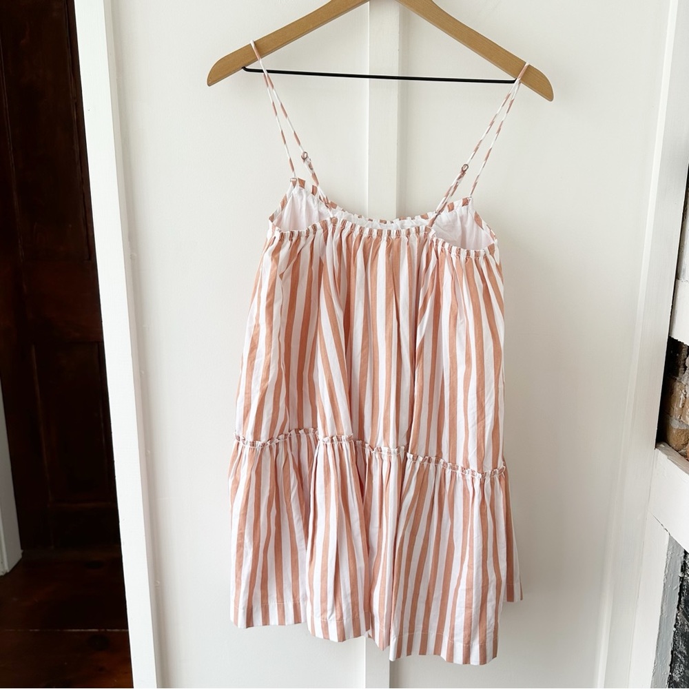 Abercrombie Coral Stripe Trapeze Mini Dress - image 3